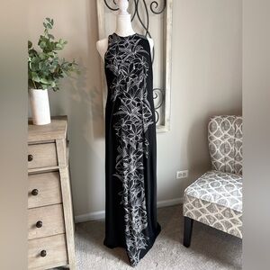 Tommy Bahama Black Dress with White Floral Design